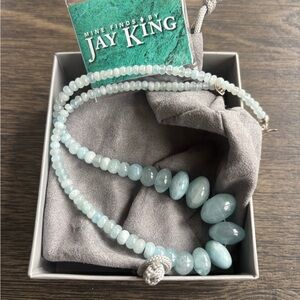 Jay King Aquamarine Graduated Bead Necklace